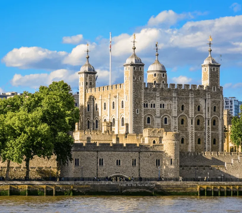 The Tower of London seen from the Thames