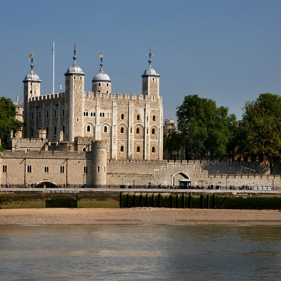 The Tower of London viewed from the river